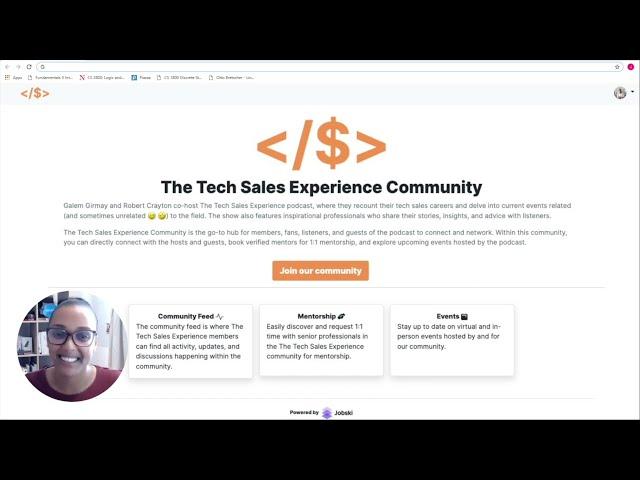 Welcome to @Thetechsalesexperience and join our community on Jobski!