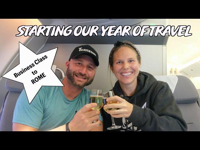 LUFTHANSA BUSINESS CLASS to ROME, ITALY | Kicking Off Our FULL YEAR of TRAVEL!! | Travsessed Vlog 1