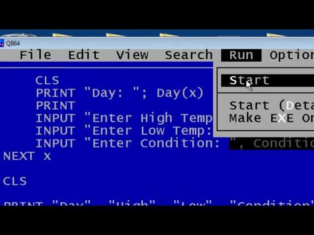 QBasic Tutorial 16 - Parallel Arrays - QB64