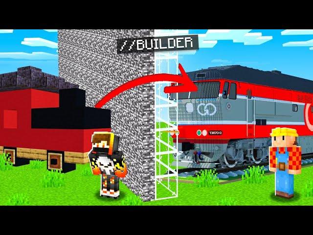 NOOB VS PRO: i cheated with PRO BUILDER in Minecraft build battle