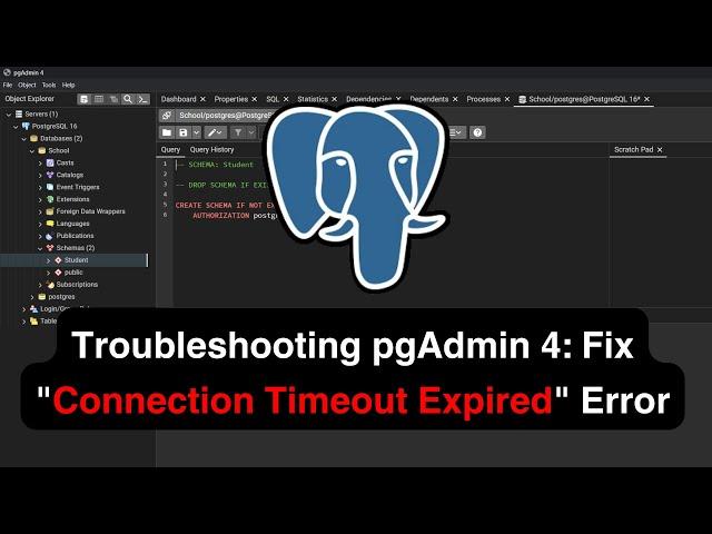 Troubleshooting pgAdmin 4: Fix "Connection Timeout Expired" Error