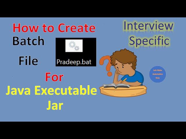How to Create Batch file to run Java Executable jar | Pradeep Nailwal