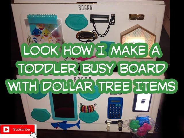 Look How I Make a Dollar Tree& Lowe's️Toddler Busy Board Toddler Fine Motor Skill Development DIY