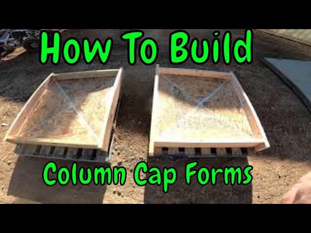 Building some concrete column cap forms for stone gate pillars