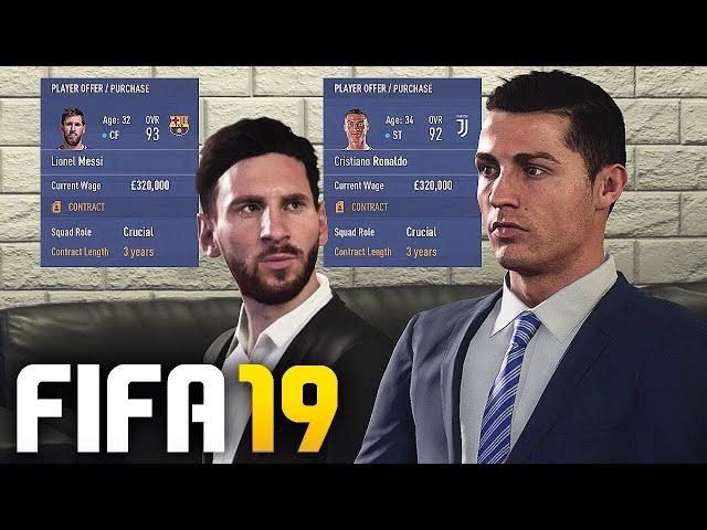 SIGNING RONALDO & MESSI IN FIFA 19 CAREER MODE!!!