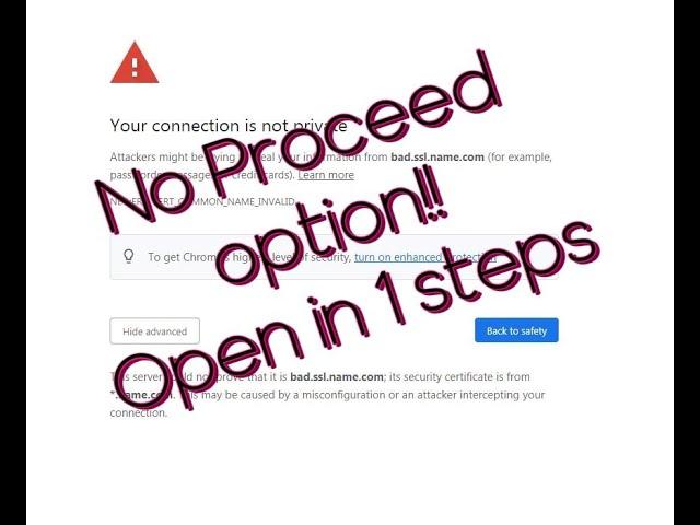 Your Connection is Not Private Google Chrome for MAC book |2021| ERR_CERT_INVALID error