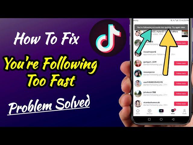 How To Fix You're Following Too Fast On TikTok | Following Accounts Too Quickly (Tutorial)