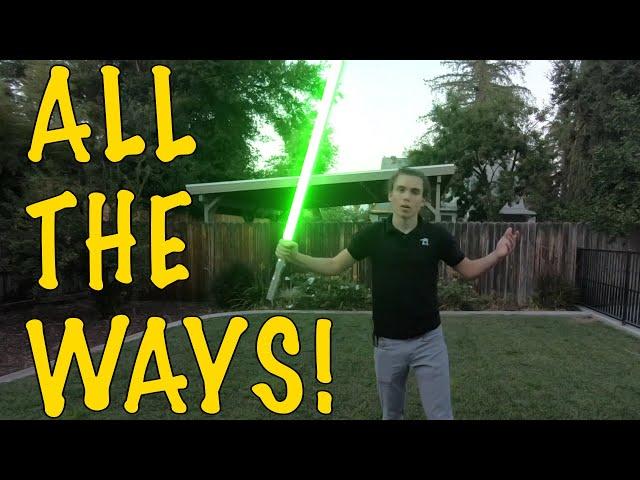 Learn ALL the ways to do the Figure 8 Lightsaber spin!!! (lightsaber tutorials 101)