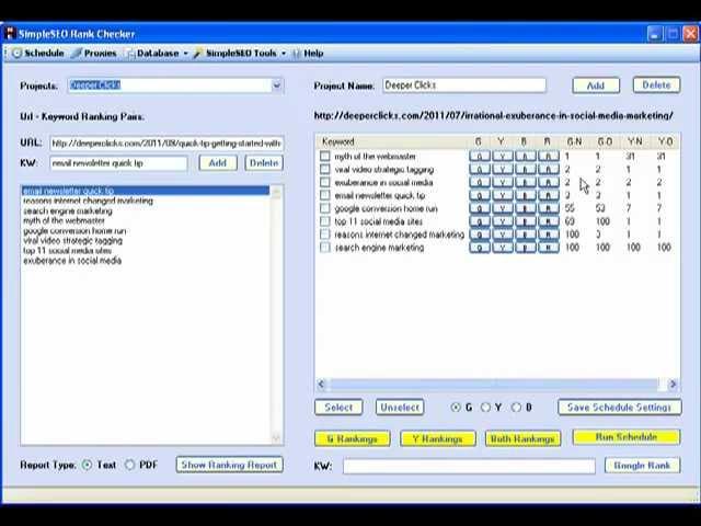 Google & Yahoo Rank Checker Software Tool