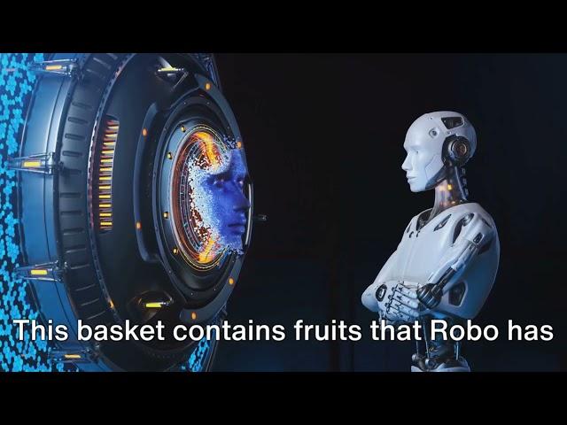 Concepts of training and testing data using scenarios like teaching a robot to recognize fruits