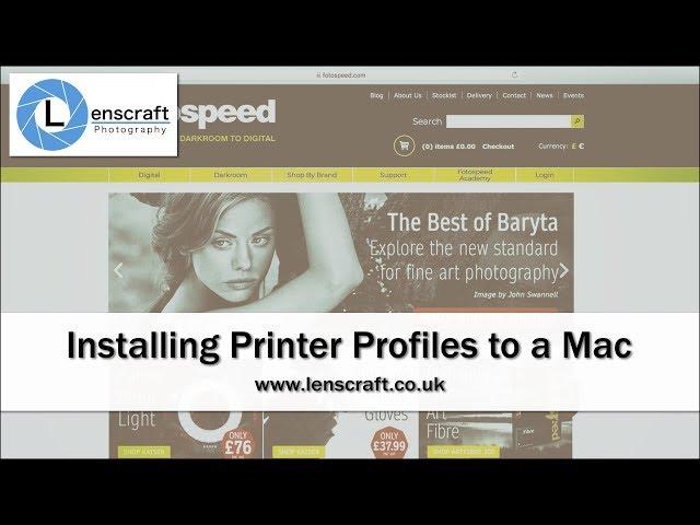 Installing Printer Profiles to a Mac