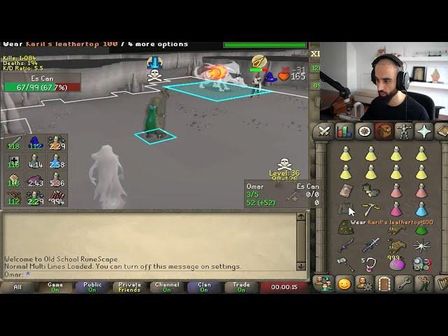 The Ahrim's Set is Buffed They Said... | PKing on a Viewer's Unique Account