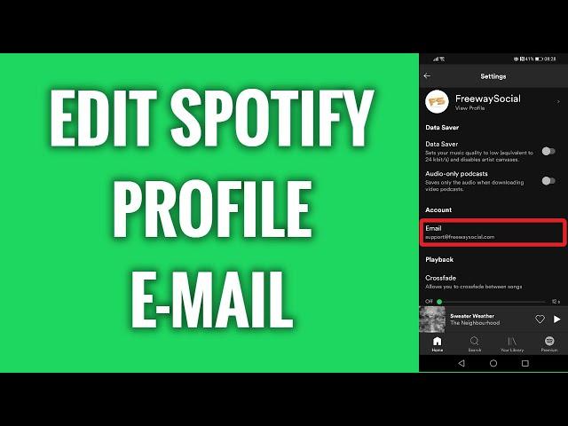 How To Edit Spotify Profile E-Mail