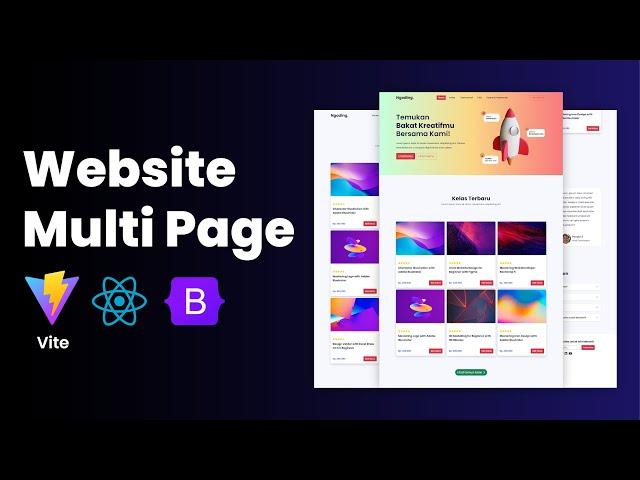 Tutorial React Website - Membuat Website Responsive dengan ReactJs Vite Bootstrap Swiper ...