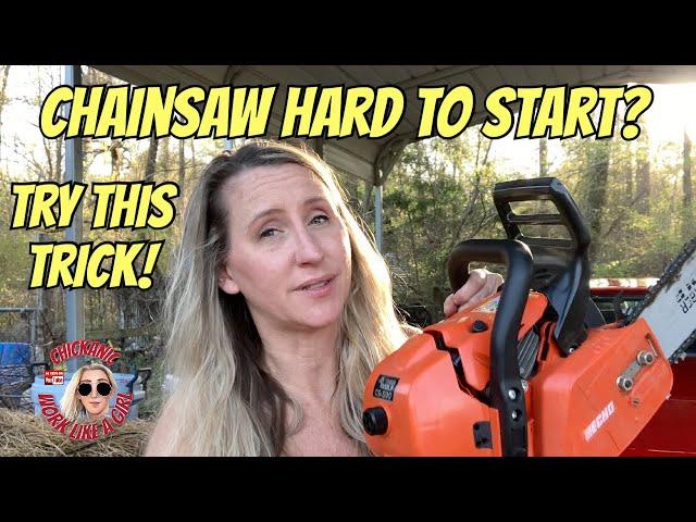 Chainsaw is HARD TO START? Try this EASY TRICK, especially on the BIG Stihl's, Echo's and Husqvarna!