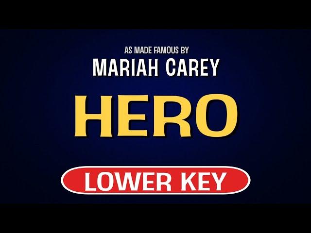 Mariah Carey - Hero | Karaoke Lower Key