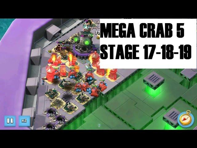 Boom Beach - Mega Crab 5 - Stage 17-18-19