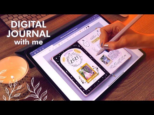 iPad digital journal with me / cozy and aesthetic  GoodNotes / Free Digital Stickers