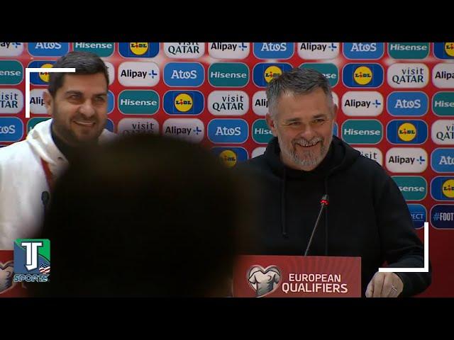 WATCH: Journalists CHEER Willy Sagnol was he TAKES Georgia to its FIRST MAJOR tournament in the 2024
