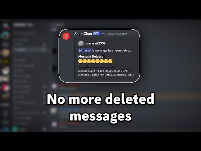 Discord Snipe Bot (Edited and Deleted Messages) | Tutorial