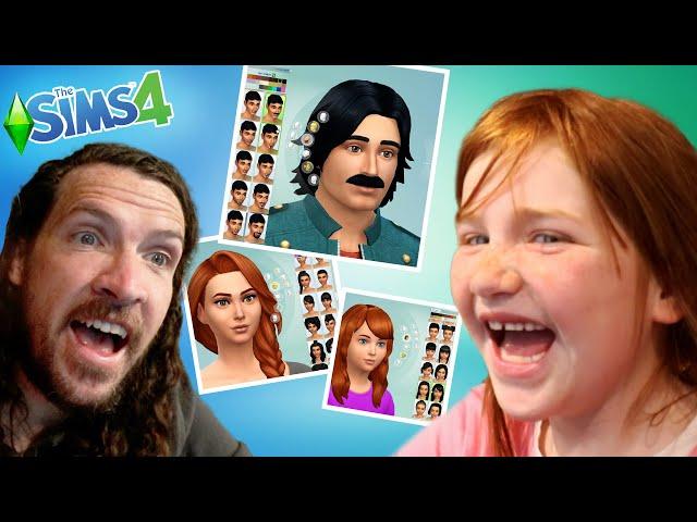 ADLEY makes OUR FAMiLY in Sims 4!!  Realistic looking Dad, Mom, Niko, and Navey play house in game