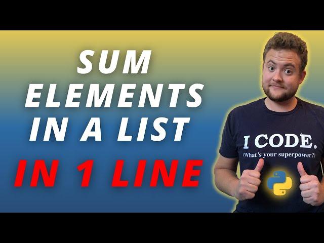 How To Find Sum Of A List In Python