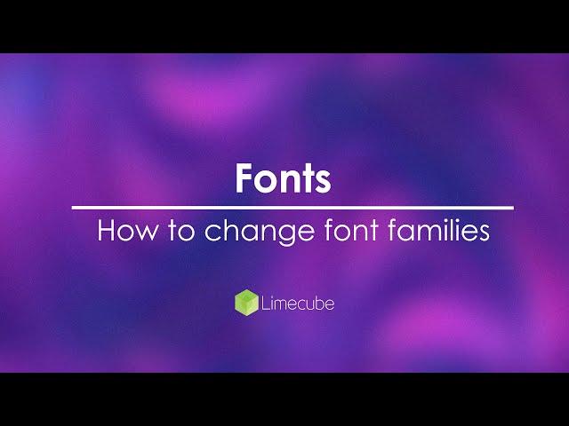 Changing Website Fonts | Limecube AI Website Builder