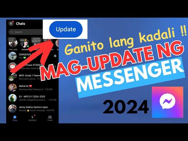 PAANO MAG-UPDATE NG MESSENGER 2024 | HOW TO UPDATE FACEBOOK MESSENGER