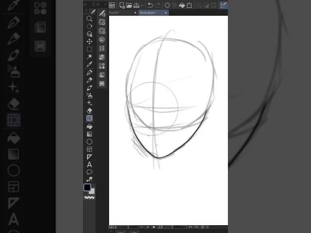 Lazy artist draws lineart in Clip Studio Paint. #Shorts