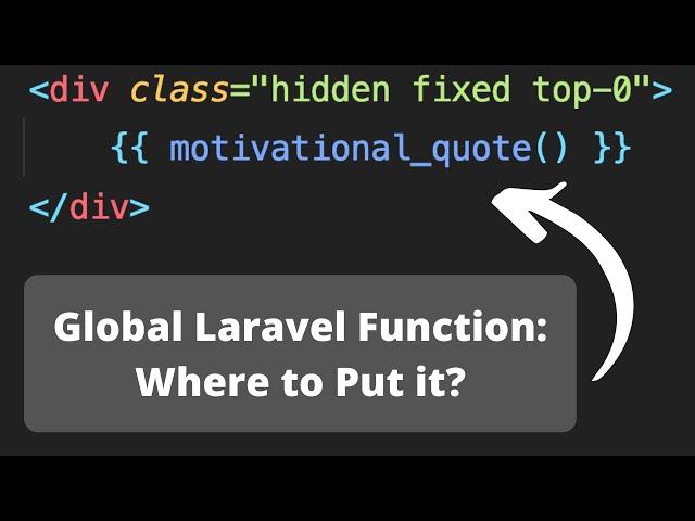 Laravel Global Helper Functions: How to Use