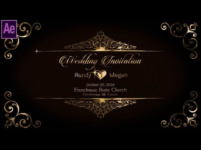 Elegant Cinematic Gold Wedding Invitation in After Effects Tutorial #weddings #weddingplanner