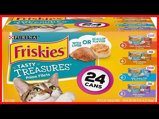 Purina Friskies Gravy Wet Cat Food Variety Pack, Tasty Treasures Prime Filets - (24) 5.5 oz. Cans