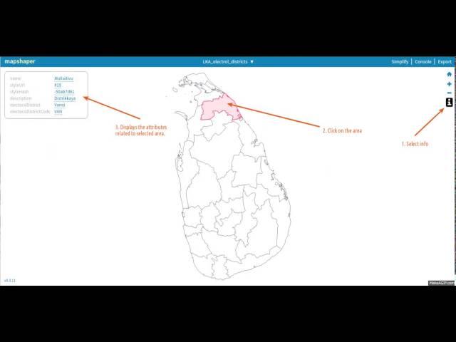 Creating Map of Electoral districts of Sri Lanka