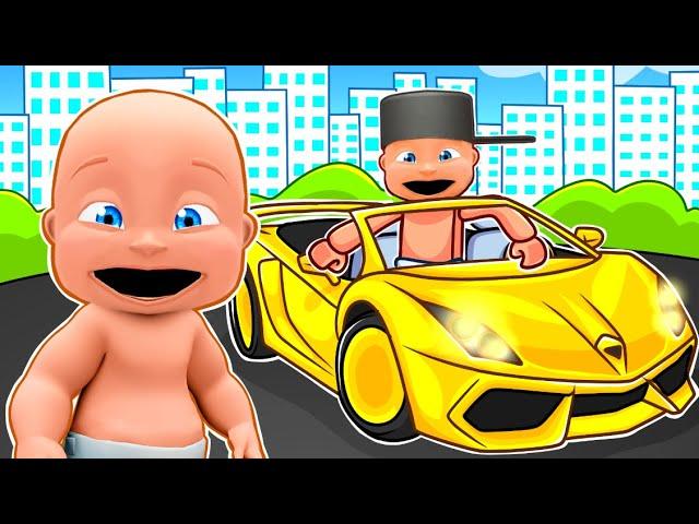 Babies play DRIVING EMPIRE in Roblox!