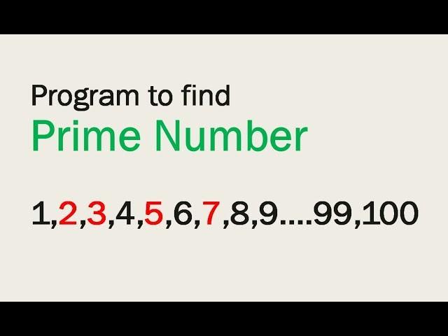 Write a program to print prime numbers between 1 to 100