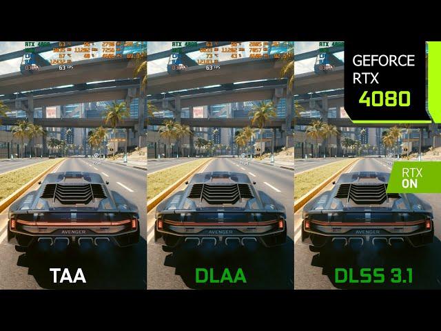 Cyberpunk 2077 DLAA Mod | 1440p TAA vs DLAA vs DLSS 3.1 - Graphics/Performance Comparison | RTX 4080