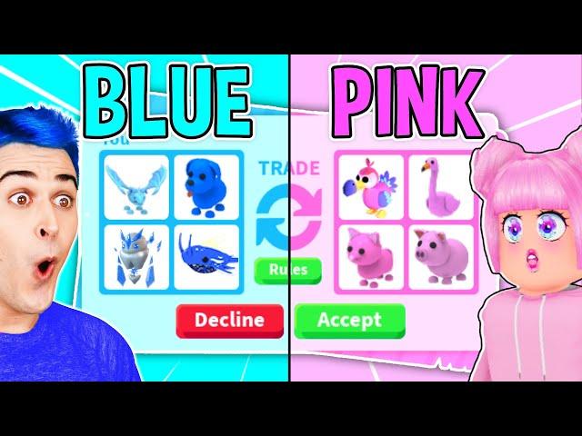 Extreme *ONE COLOR* Trading Challenge In Adopt Me Roblox !! Adopt Me Trading *FLEX BATTLE*