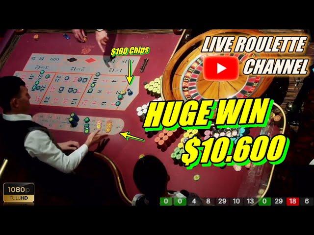  LIVE ROULETTE | HUGE WIN 10.600 In Las Vegas Casino  $100 Chips Inside Exclusive  2024-07-05