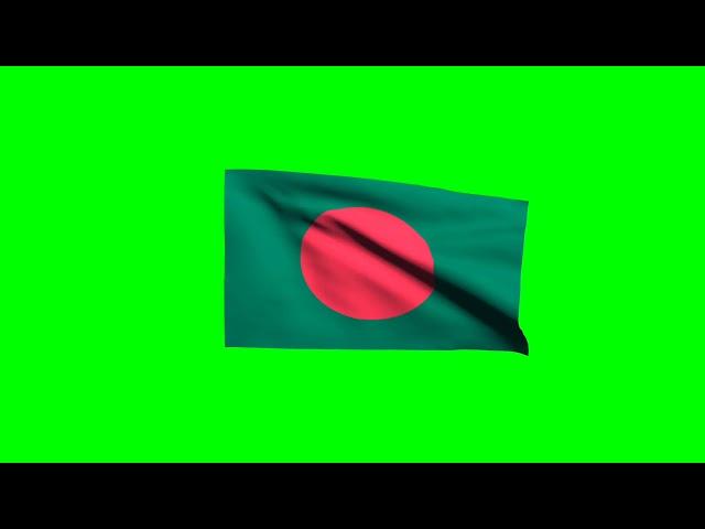 green screen bangladesh flag animation for youtube channel