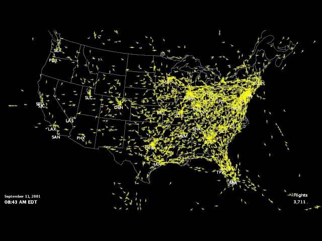 September 11: FAA Closure of US Airspace