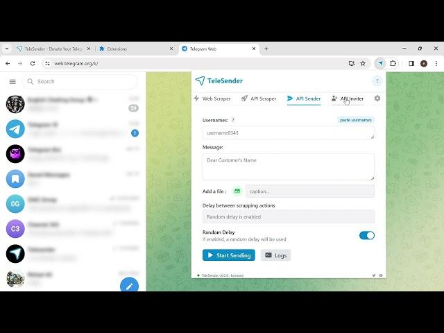 How to start using TeleSender - Telegram marketing tool