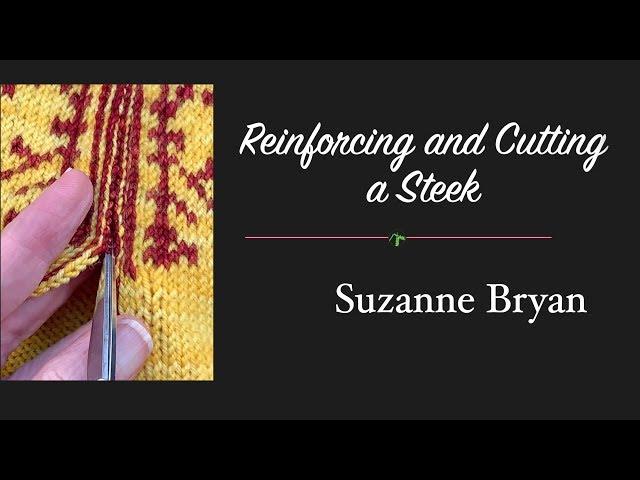 Reinforcing, cutting and picking up stitches from a steek / Stranded Knitting - steeks