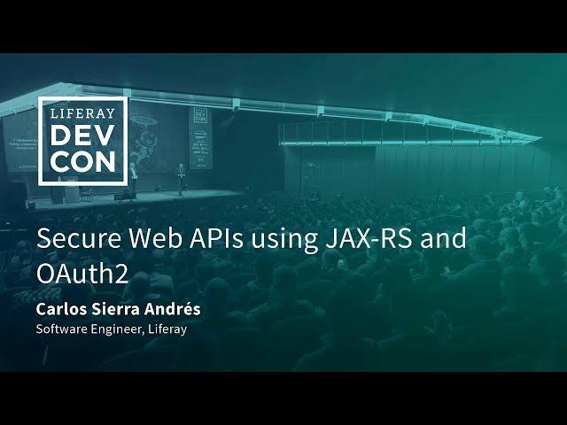 Secure Web APIs using JAX-RS and OAuth2