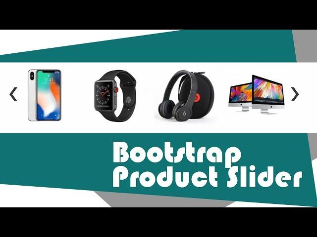 How to create product slider with bootstrap