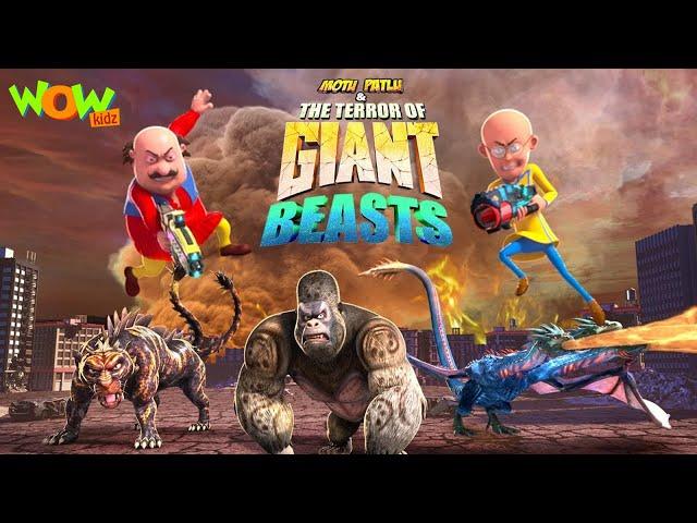 The Terror Of Giant Beasts | New Hindi Cartoon Movies | Motu Patlu Movie | Wow Kidz | #spot