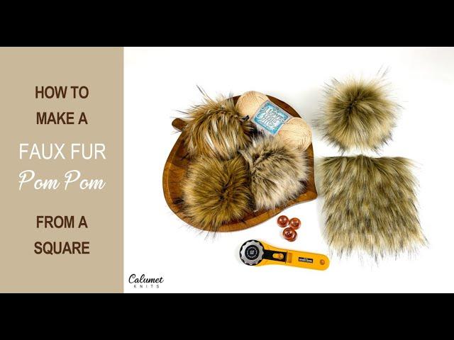 How to Make a Faux Fur Pom Pom with a Square