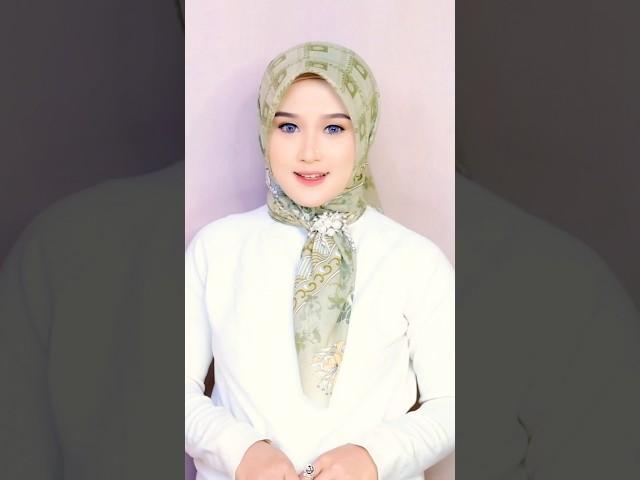 Style Hijab Segi Empat Motif Premium #hijabstyle #hijab #tutorial #hijabinspiration #fashion