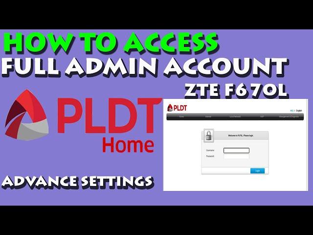 HOW TO ACCESS PLDT HOME FIBR FULL ADMIN ADVANCE SETTINGS