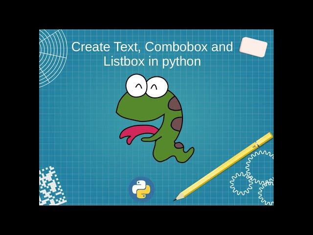 Create Text, Combobox and Listbox in Python tkinter