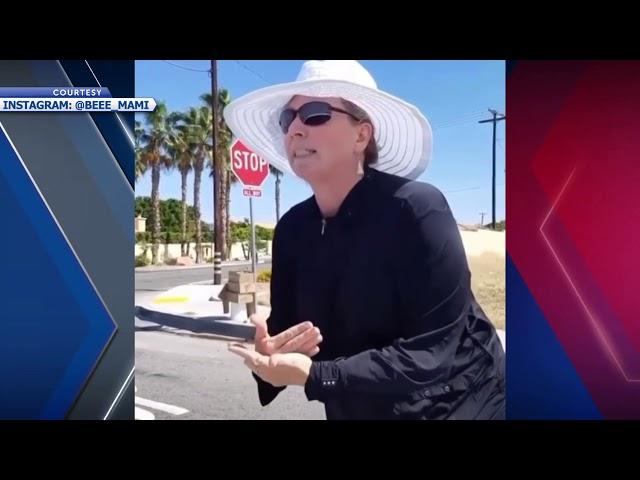 Viral video shows woman harassing street vendor in Indio.mp4